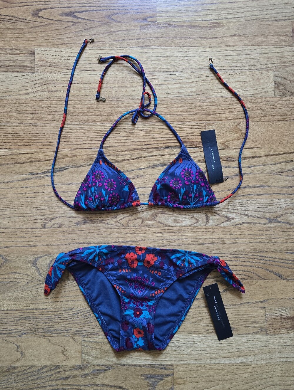 NWT Marc By Marc Jacobs 2pc Tie-Side Triangle Bikini Set